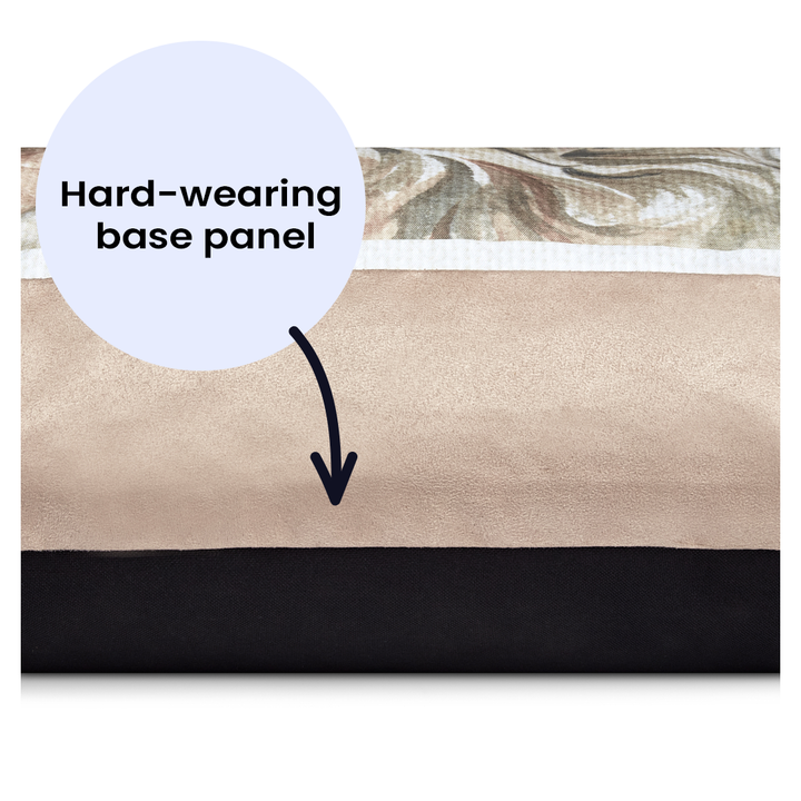 Christine Varley Luxury Printed Dog Bed - Black Labrador  Barking Beds