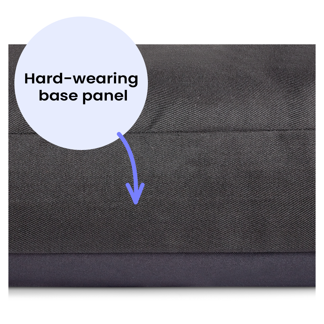 Black Fabric Dog Bed  Barking Beds