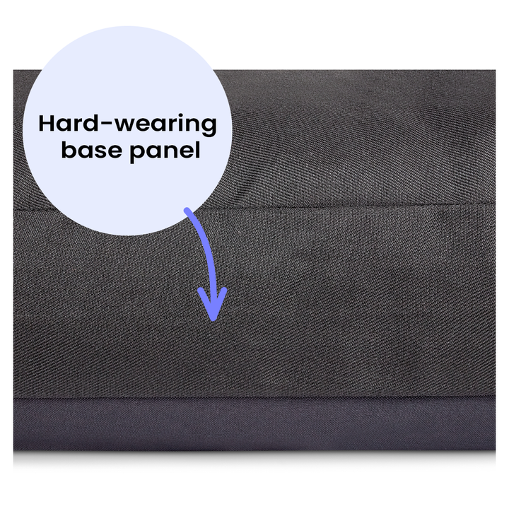 Black Fabric Dog Bed  Barking Beds