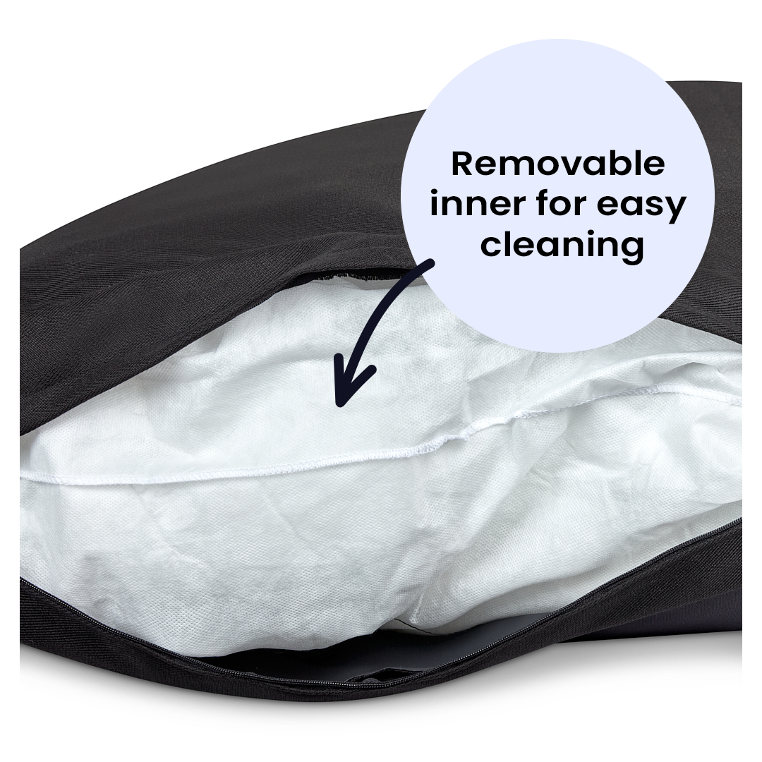 Black Fabric Dog Bed  Barking Beds