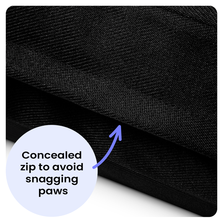 Black Fabric Dog Bed  Barking Beds