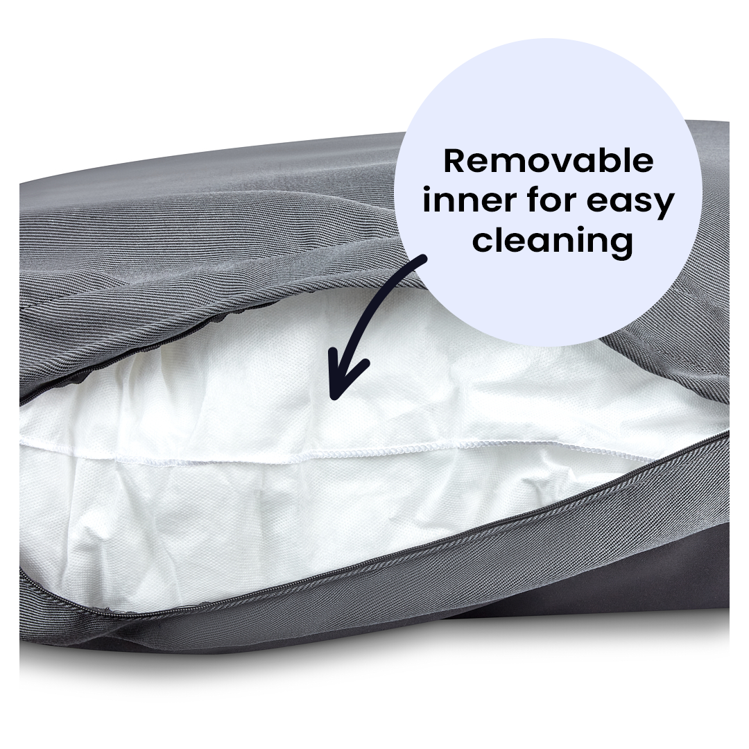 Charcoal Fabric Dog Bed  Barking Beds