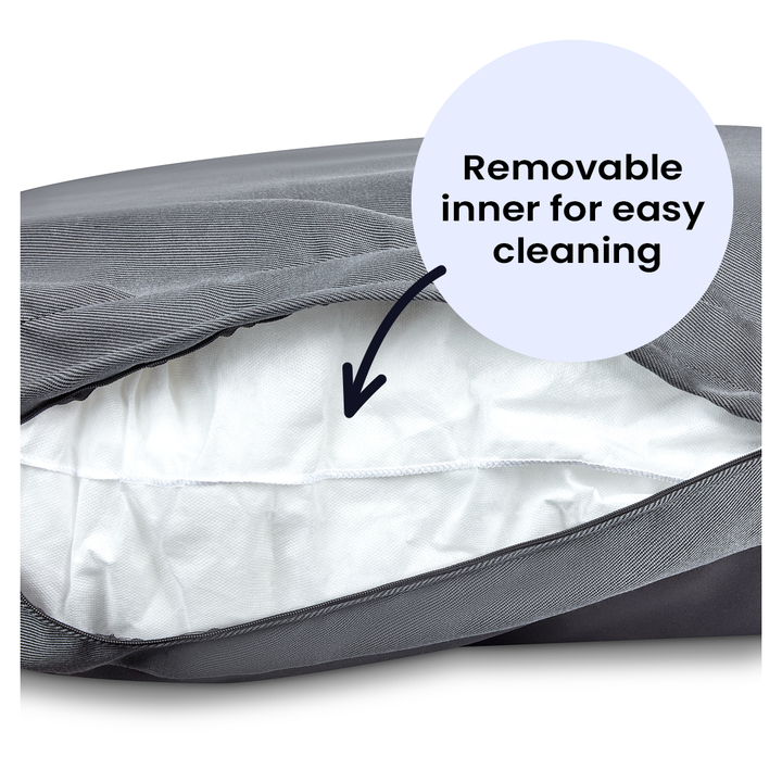 Charcoal Fabric Dog Bed  Barking Beds