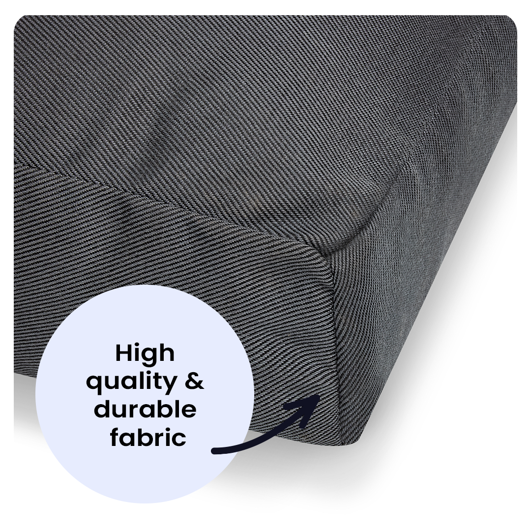 Charcoal Fabric Dog Bed  Barking Beds