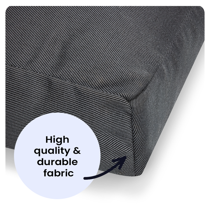 Charcoal Fabric Dog Bed  Barking Beds