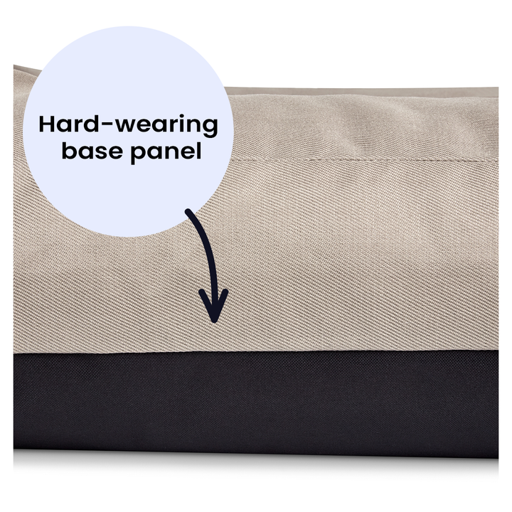 Taupe Fabric Dog Bed  Barking Beds