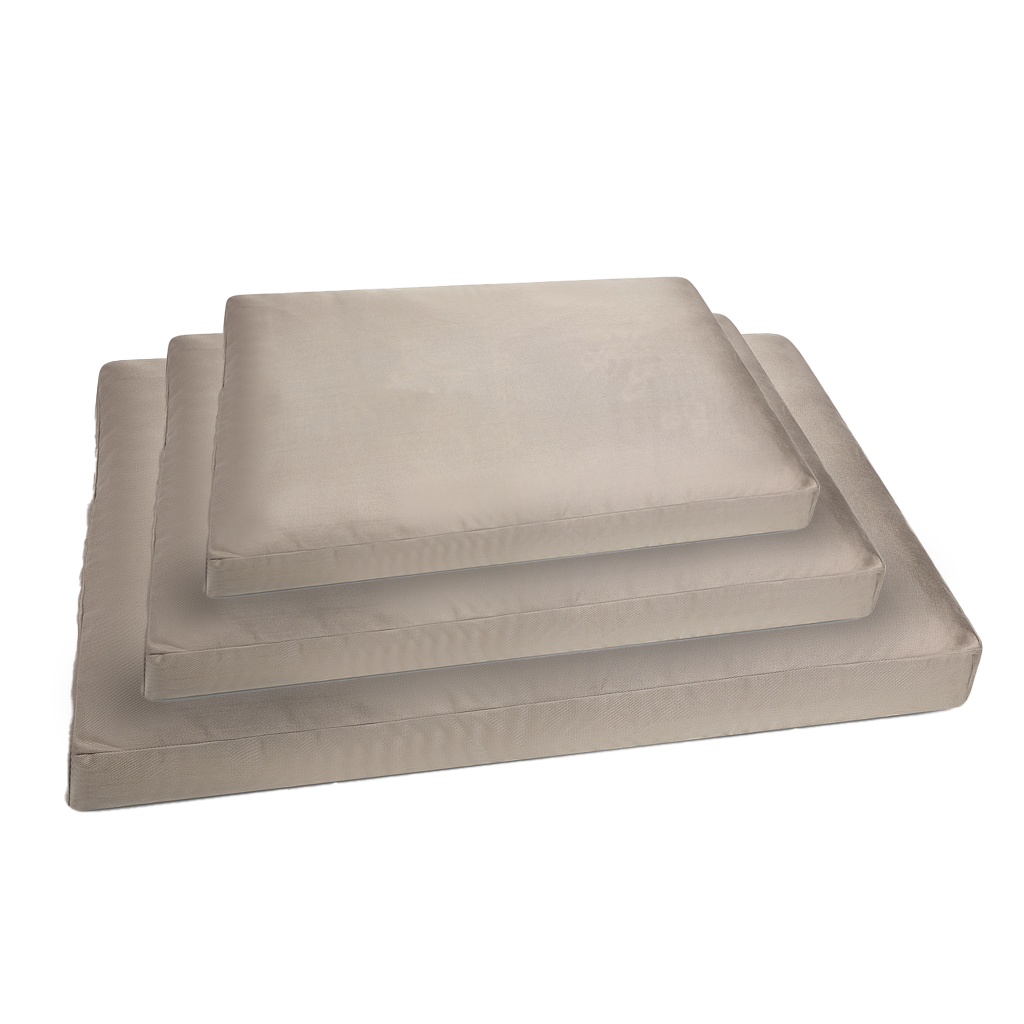 Hard-Wearing Fabric Dog Bed - Taupe | Barking Beds | Shop Now