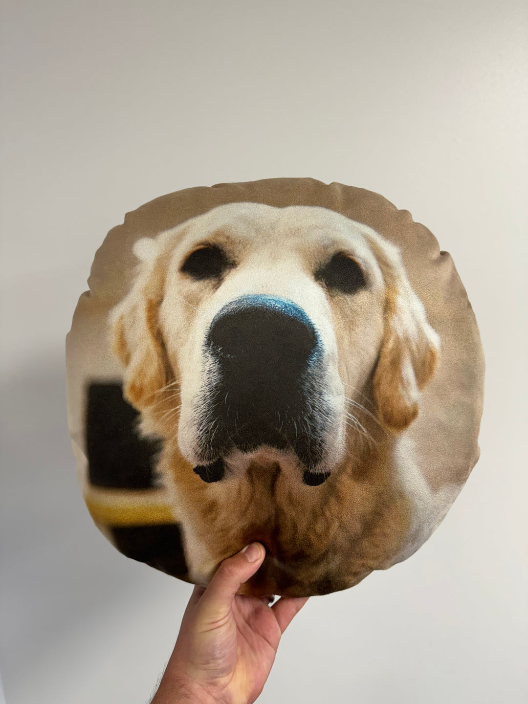 Custom Dog Photo Cushion - Round - Faux Suede Cushions Prodigi