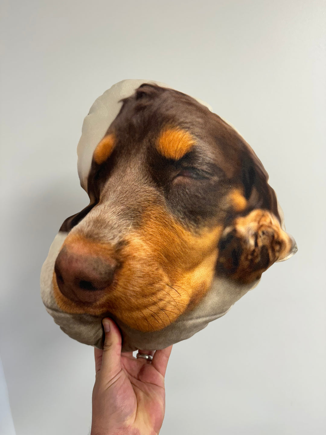 Custom Dog Photo Cushion - Heart Shaped - Faux Suede Cushions Prodigi