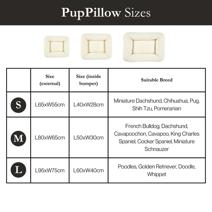 Pup & Kit - PupPillow® Luxury Dog Bed - Natural Dog Beds Pup & Kit