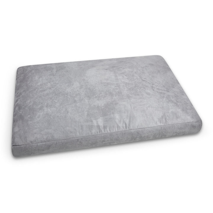 Luxury Faux Suede Dog Bed - Grey  Barking Beds