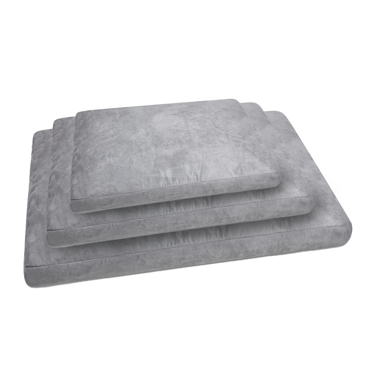 Luxury Faux Suede Dog Bed - Grey  Barking Beds