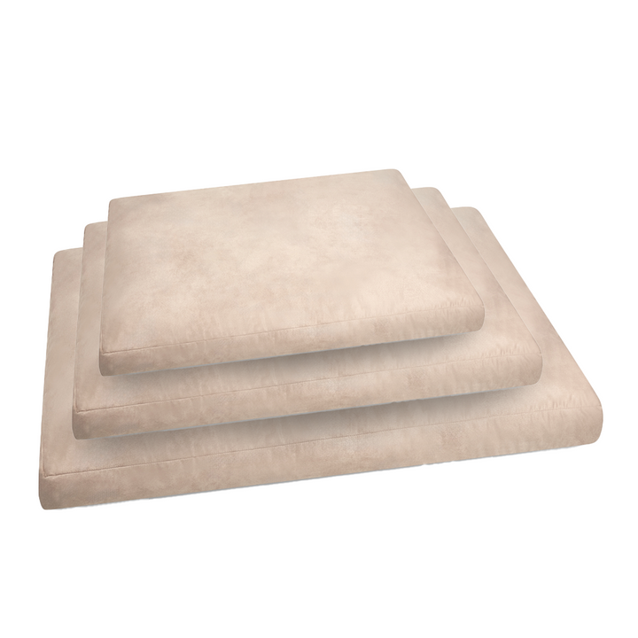 Luxury Faux Suede Dog Bed - Stone  Barking Beds