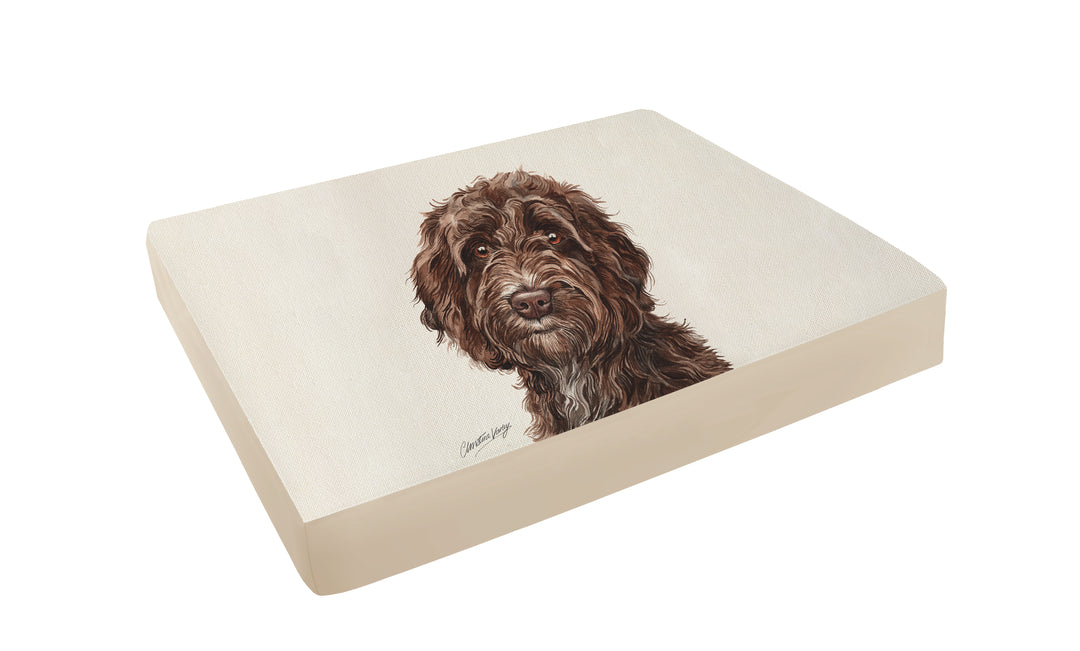 Christine Varley Luxury Printed Dog Bed - Cockapoo  Barking Beds