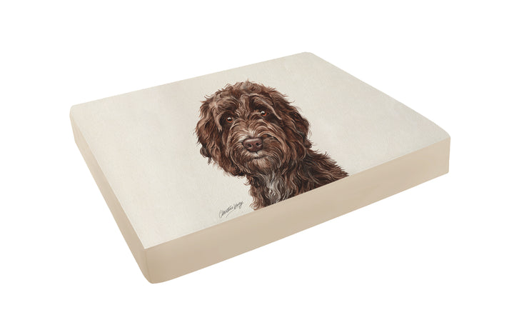 Christine Varley Luxury Printed Dog Bed - Cockapoo  Barking Beds