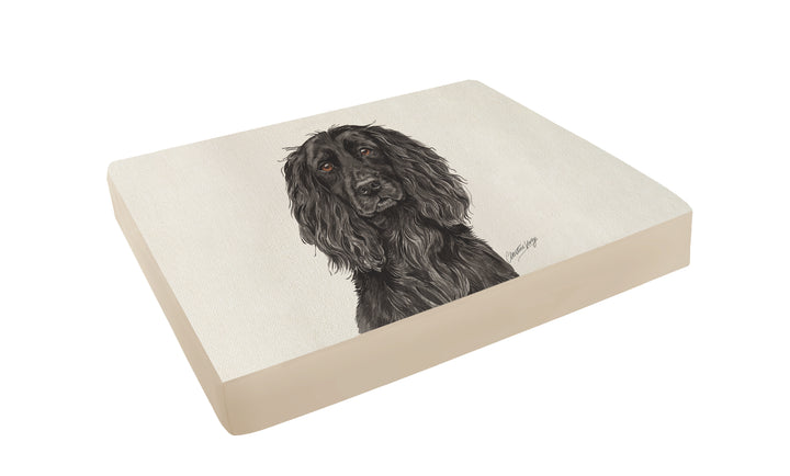 Christine Varley Luxury Printed Dog Bed - Working Cocker  Barking Beds