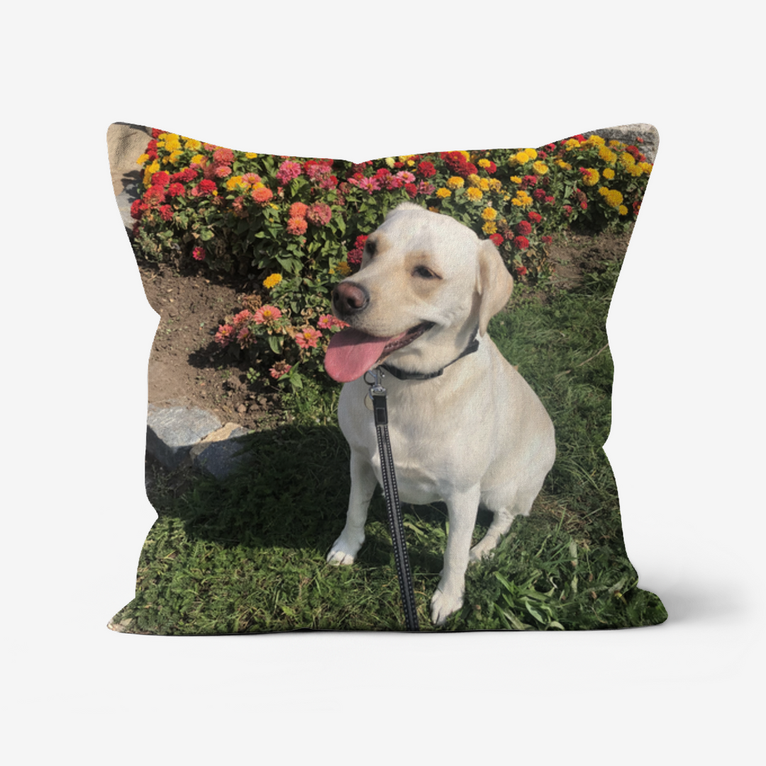 Custom Dog Photo Cushion - Square - Faux Suede Cushions Prodigi