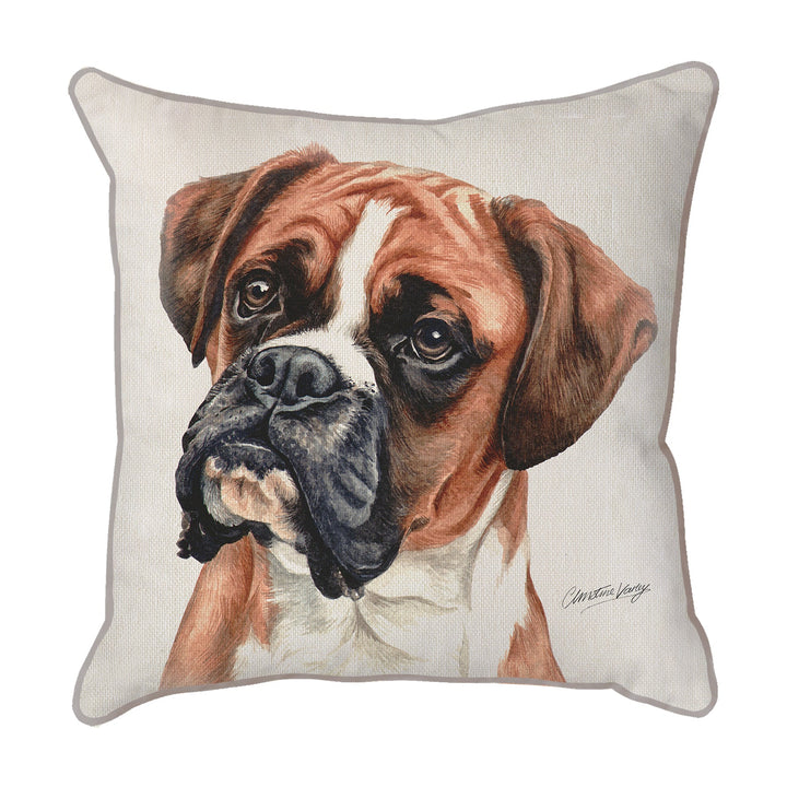 Christine Varley | Boxer | Dog Scatter Cushion Cushions Christine Varley