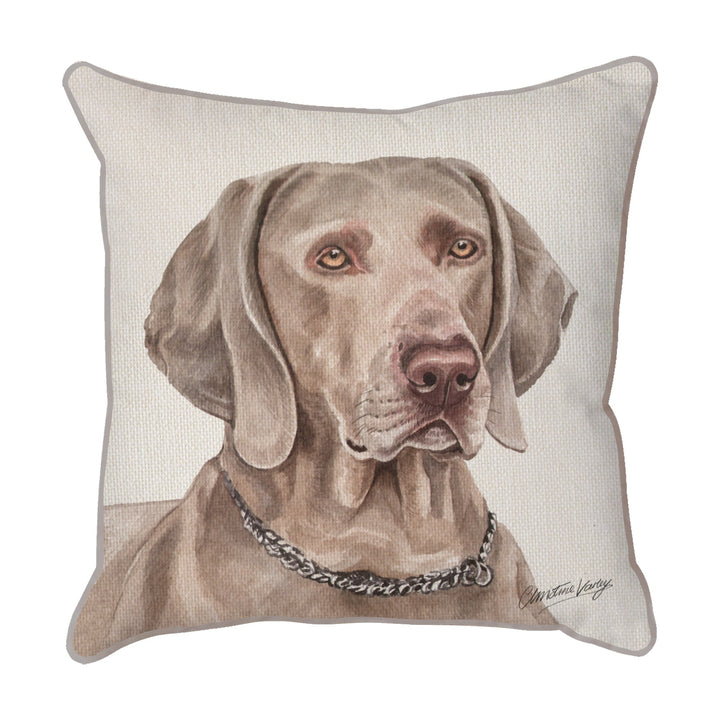 Christine Varley | Weimaraner | Dog Scatter Cushion Cushions Christine Varley