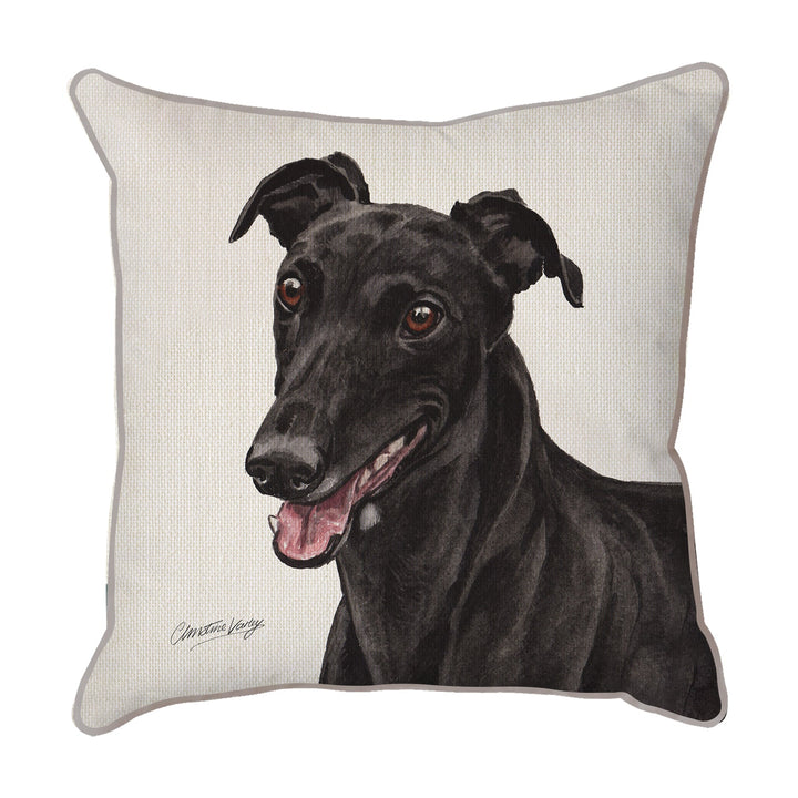 Christine Varley | Grayhound | Dog Scatter Cushion Cushions Christine Varley