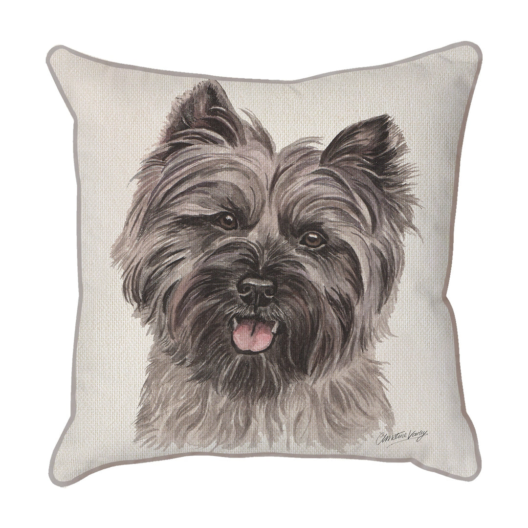 Christine Varley | Cairn Terrier | Dog Scatter Cushion Cushions Christine Varley