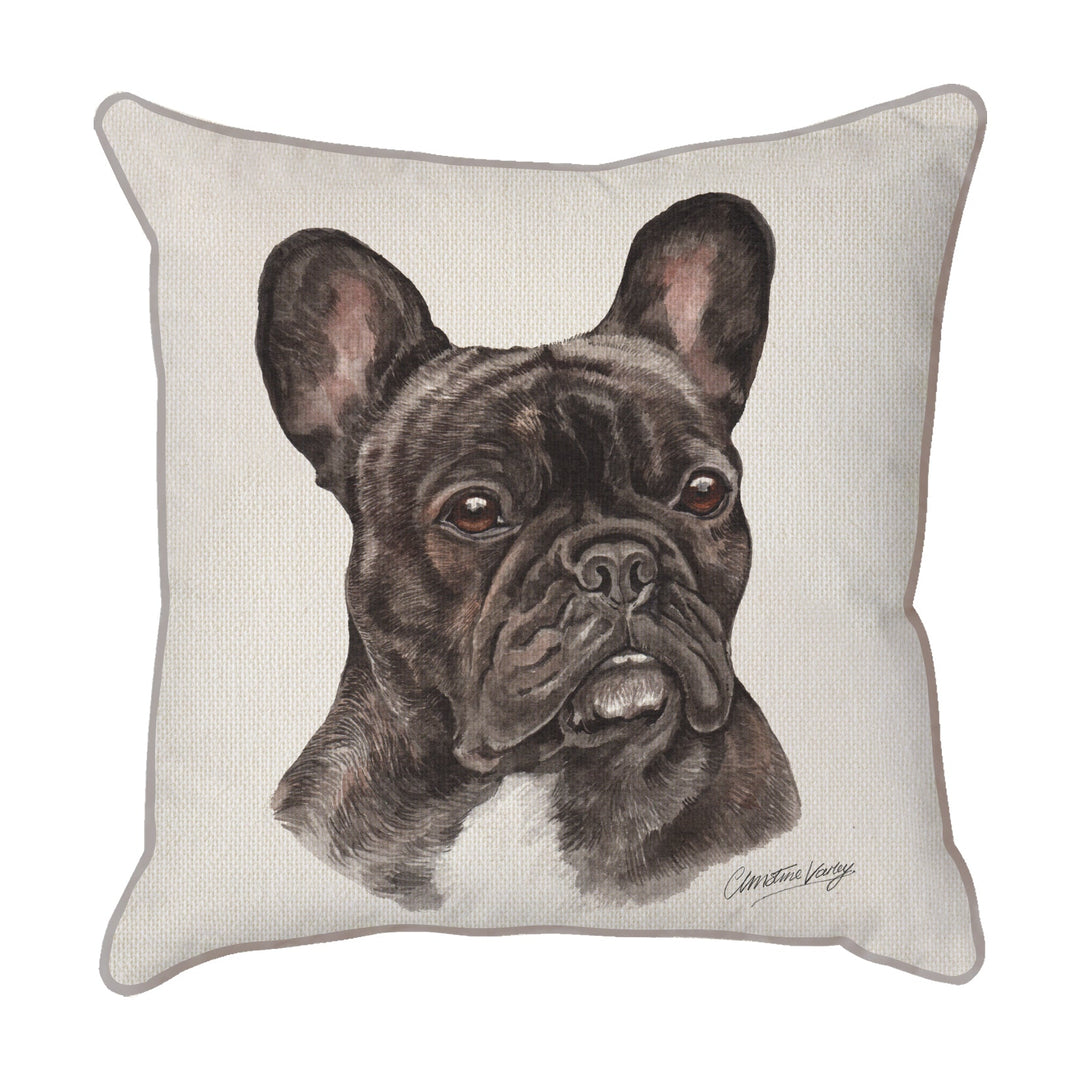 Christine Varley | French Bulldog | Dog Scatter Cushion Cushions Christine Varley