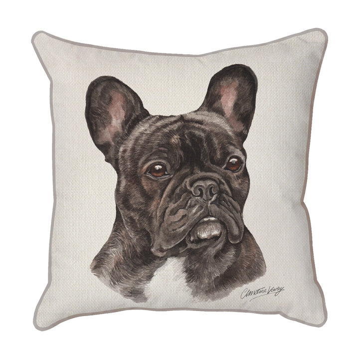 Christine Varley | French Bulldog | Dog Scatter Cushion Cushions Christine Varley