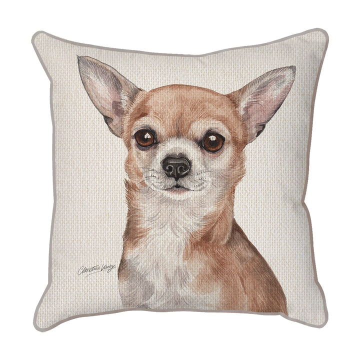 Christine Varley | Chihuahua | Dog Scatter Cushion Cushions Christine Varley
