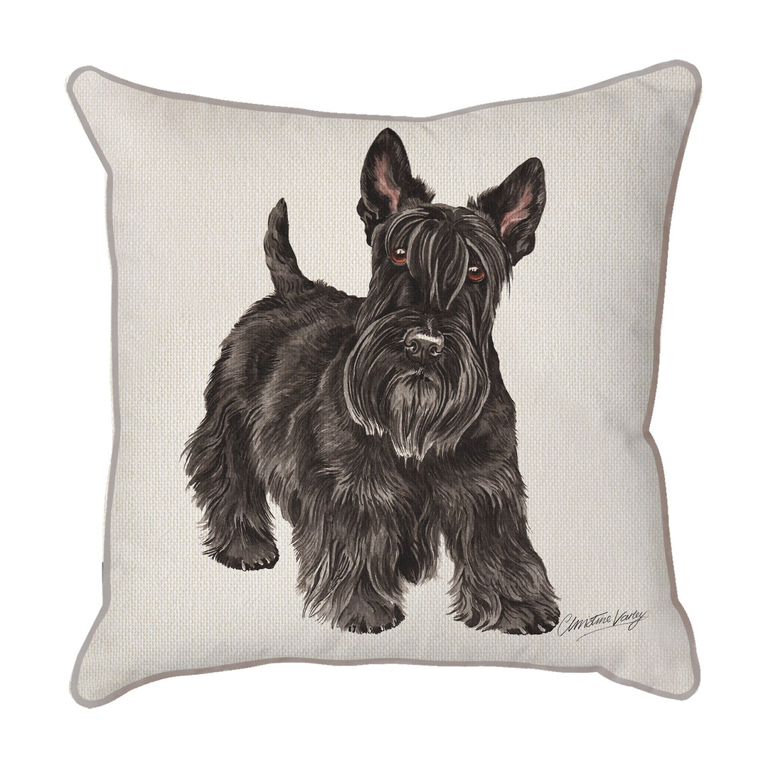 Christine Varley | Scottish Terrier | Dog Scatter Cushion Cushions Christine Varley