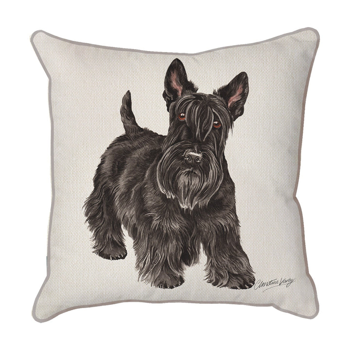 Christine Varley | Scottish Terrier | Dog Scatter Cushion Cushions Christine Varley