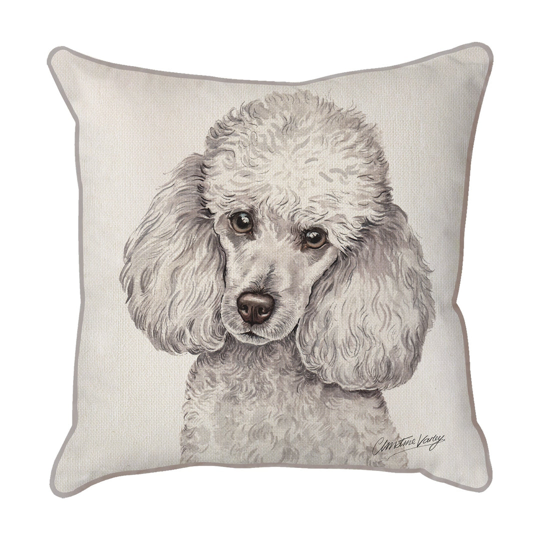 Christine Varley | Miniature Poodle | Dog Scatter Cushion Cushions Christine Varley