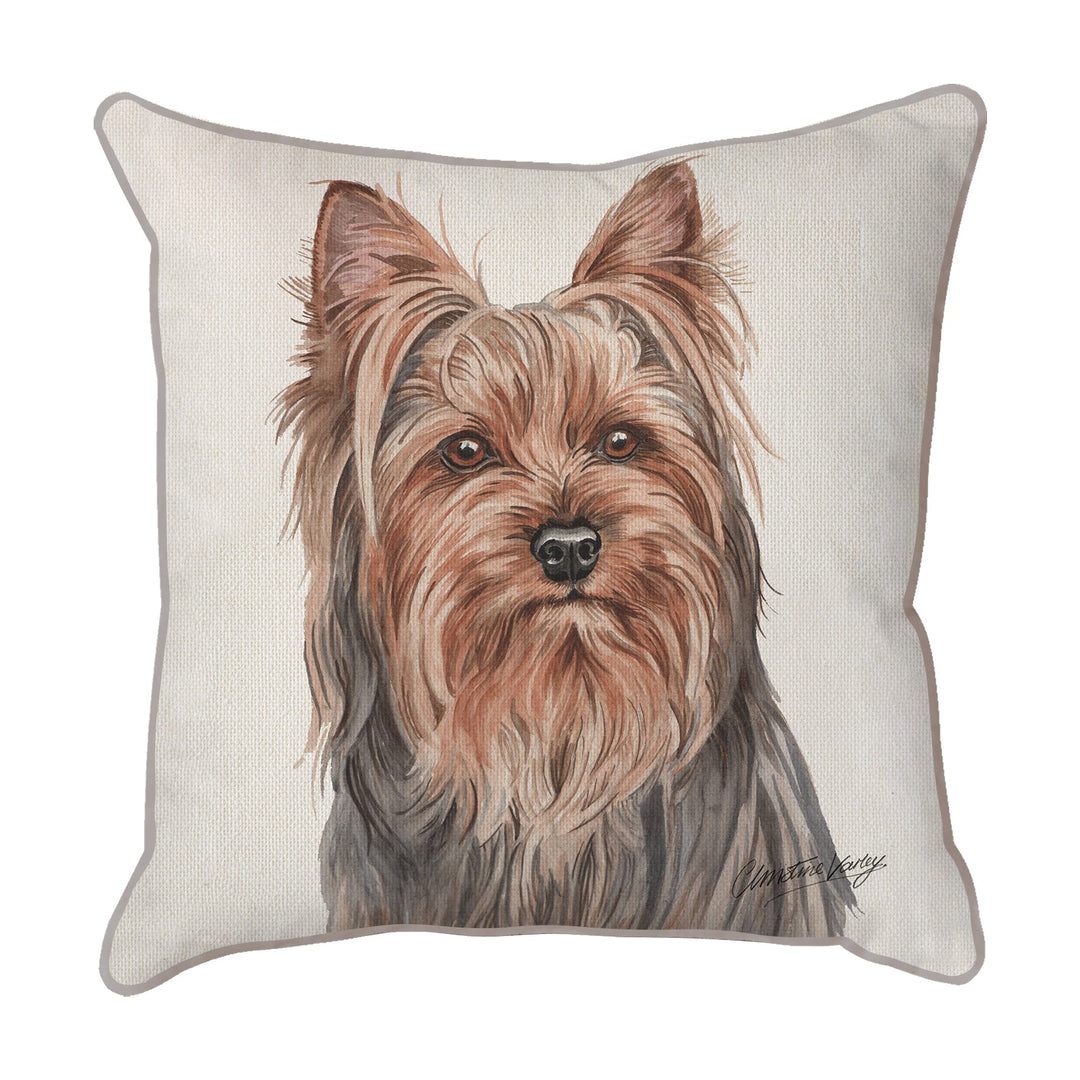 Christine Varley | Yorkshire Terrier | Dog Scatter Cushion Cushions Christine Varley