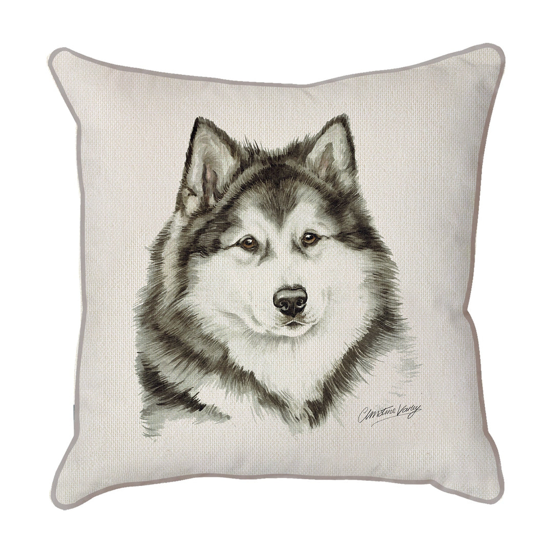 Christine Varley | Alaskan Malamute | Dog Scatter Cushion Cushions Christine Varley