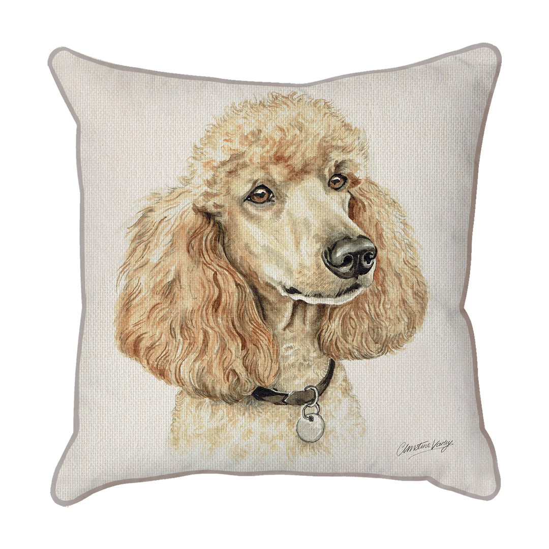 Christine Varley | Apricot Poodle | Dog Scatter Cushion Cushions Christine Varley