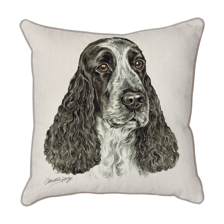 Christine Varley | Blue roan Cocker Spaniel | Dog Scatter Cushion Cushions Christine Varley