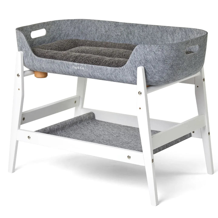 Pup & Kit - PetNest® Bedside Pet Bed - White Dog Beds Pup & Kit Slate Grey  