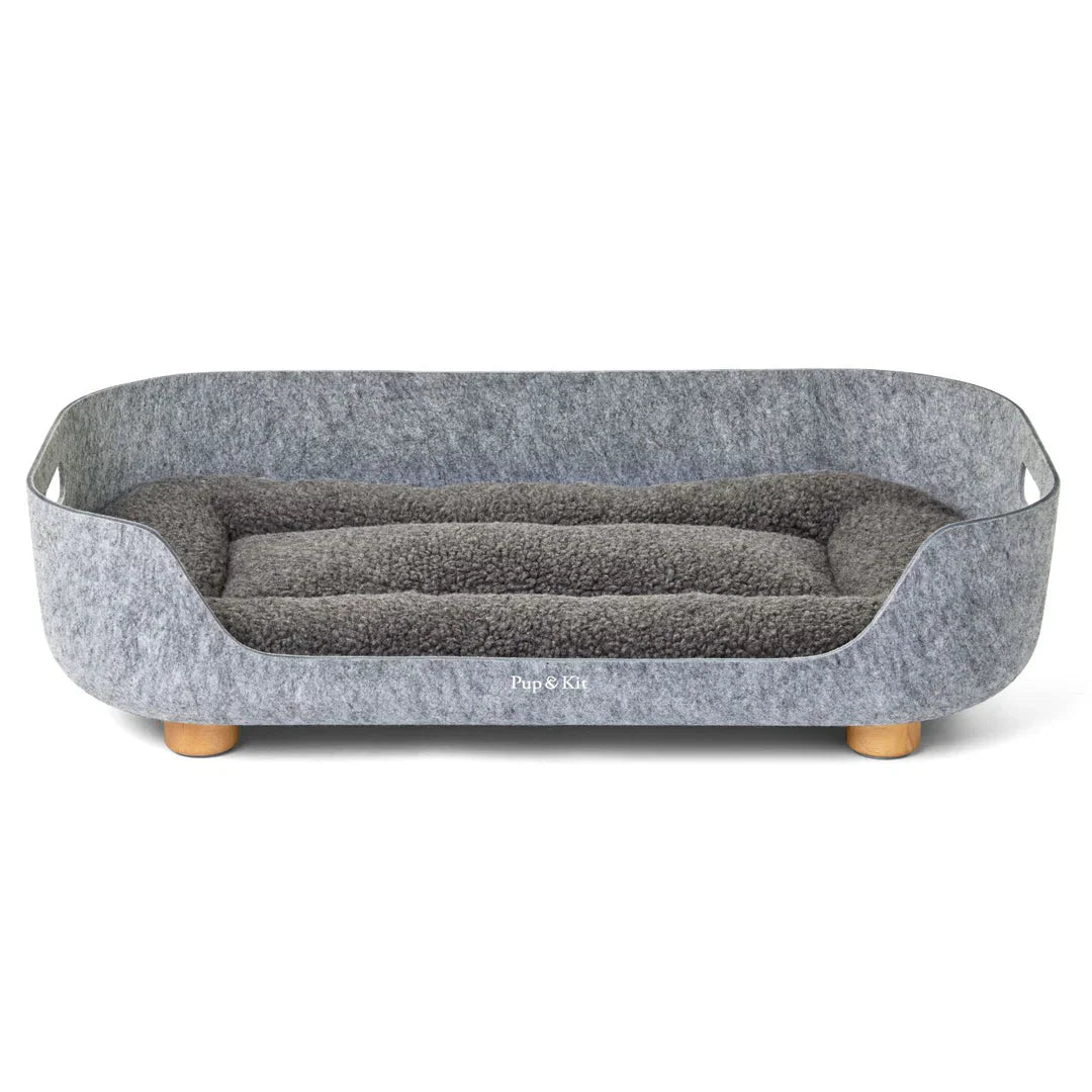 Pup & Kit - PetNest® Felt Dog Bed Dog Beds Pup & Kit Slate Grey  