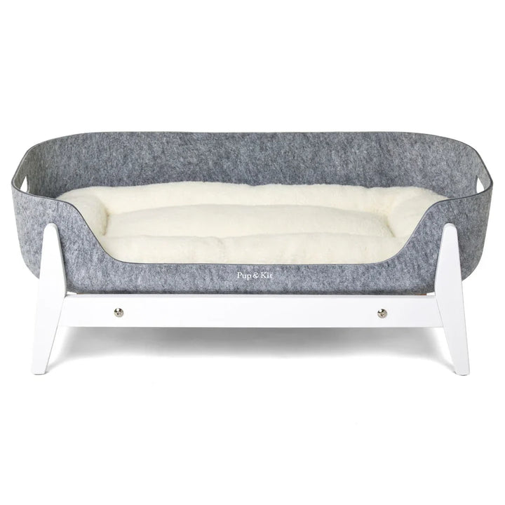 Pup & Kit - PetNest® Raised Dog Bed - White Dog Beds Pup & Kit Natural  