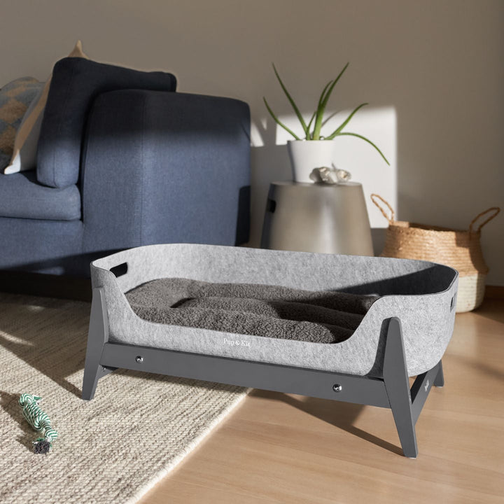 Pup & Kit - PetNest® Raised Dog Bed - Slate Grey Dog Beds Pup & Kit   