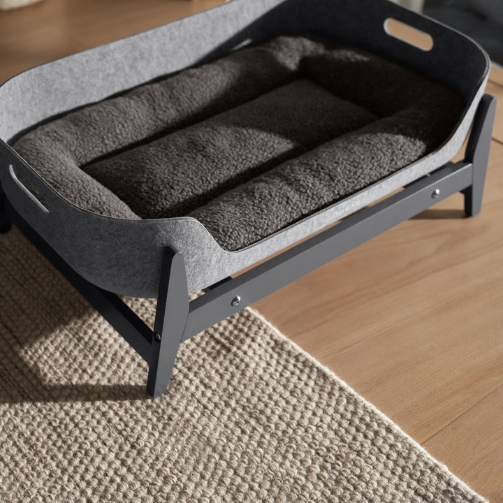 Pup & Kit - PetNest® Raised Dog Bed - Slate Grey Dog Beds Pup & Kit   