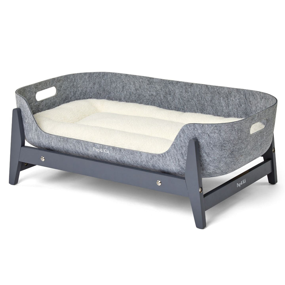 Pup & Kit - PetNest® Raised Dog Bed - Slate Grey Dog Beds Pup & Kit   