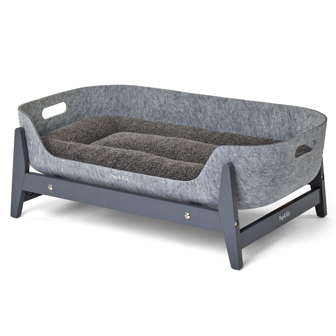 Pup & Kit - PetNest® Raised Dog Bed - Slate Grey Dog Beds Pup & Kit   