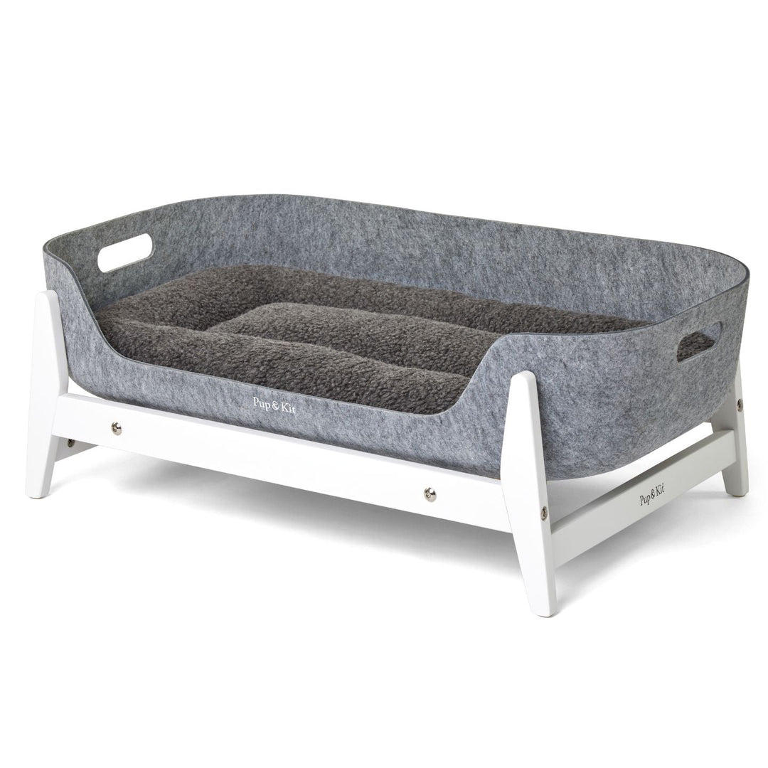 Pup & Kit - PetNest® Raised Dog Bed - White Dog Beds Pup & Kit   