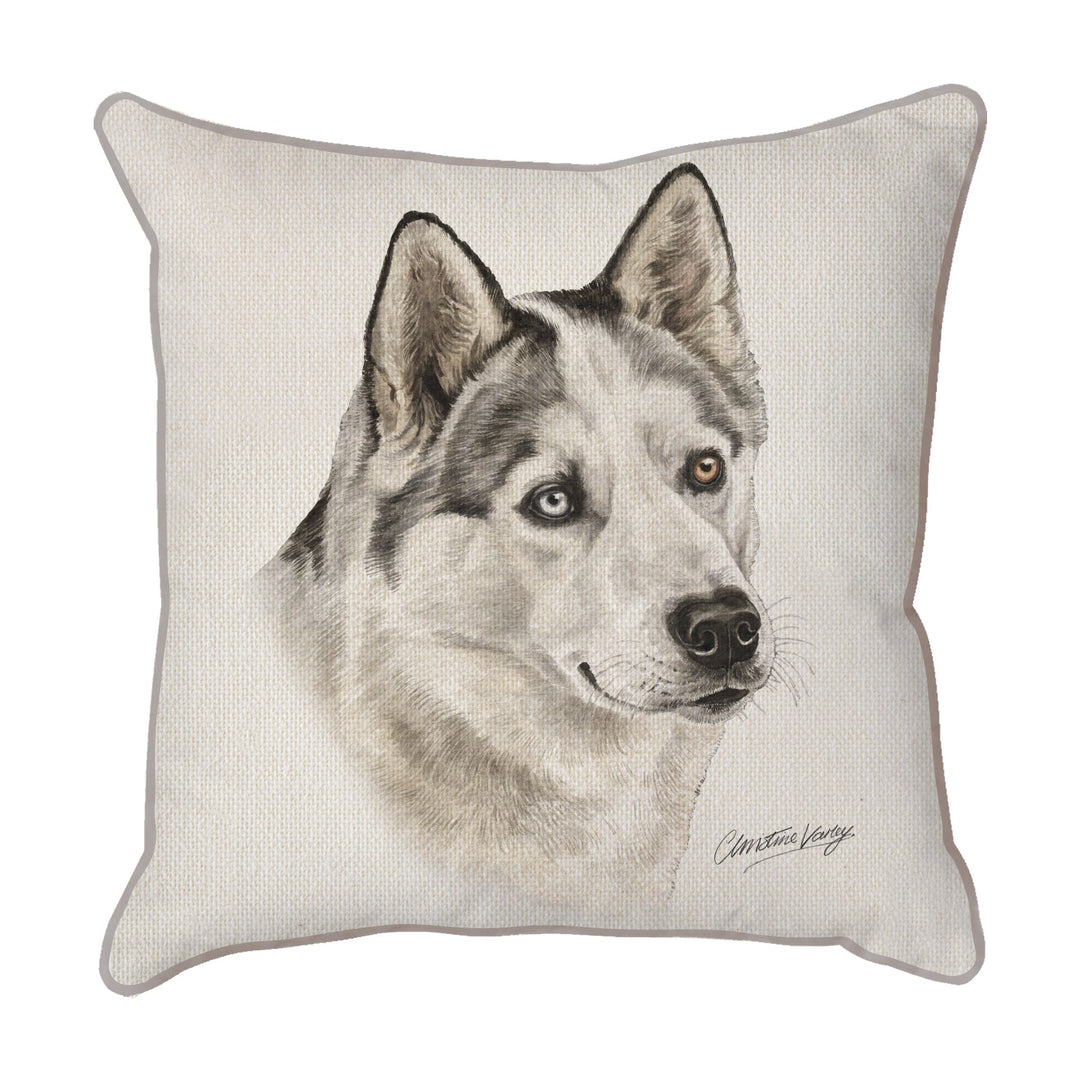 Christine Varley | Husky | Dog Scatter Cushion Cushions Christine Varley   