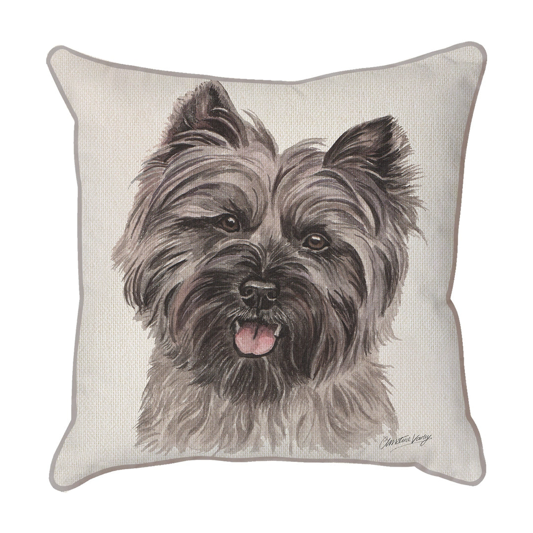 Christine Varley | Cairn Terrier | Dog Scatter Cushion Cushions Christine Varley   