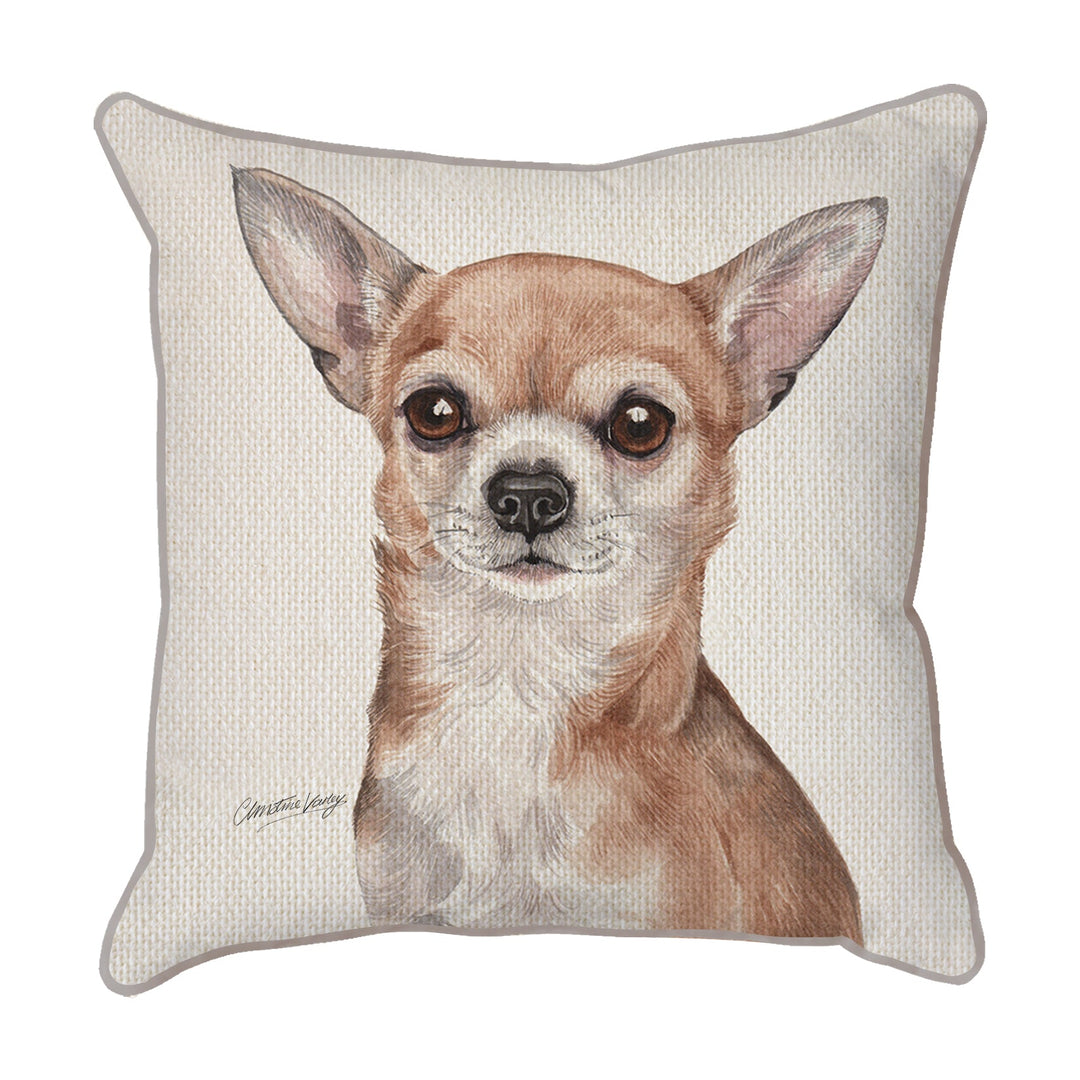 Christine Varley | Chihuahua | Dog Scatter Cushion Cushions Christine Varley   