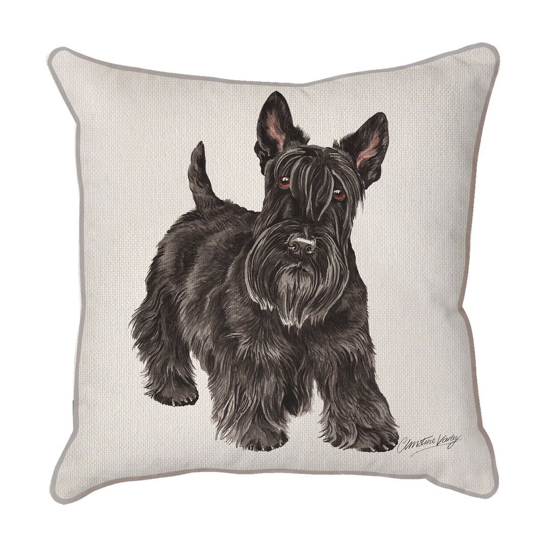 Christine Varley | Scottish Terrier | Dog Scatter Cushion Cushions Christine Varley   