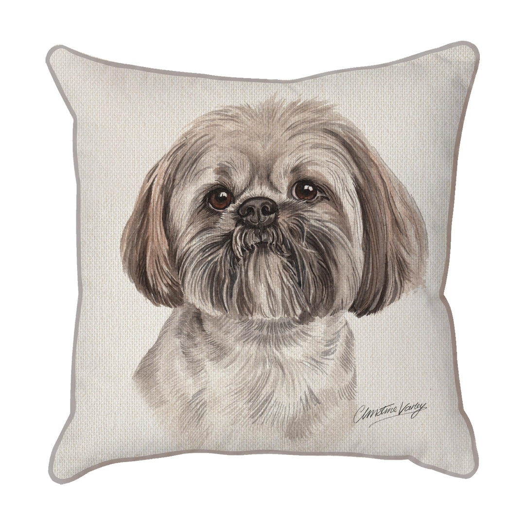 Christine Varley | Lhasa Apso | Dog Scatter Cushion Cushions Christine Varley   