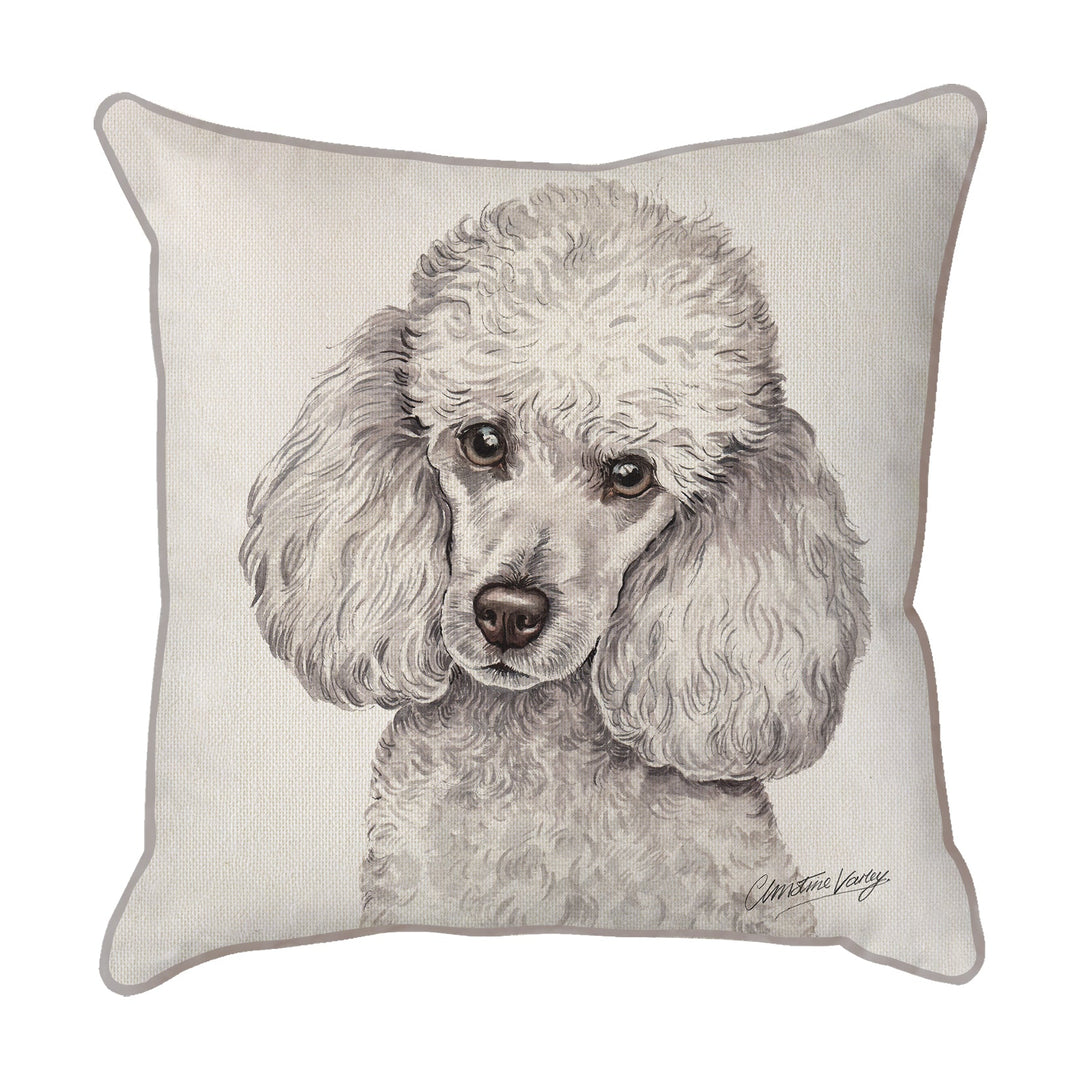 Christine Varley | Miniature Poodle | Dog Scatter Cushion Cushions Christine Varley   