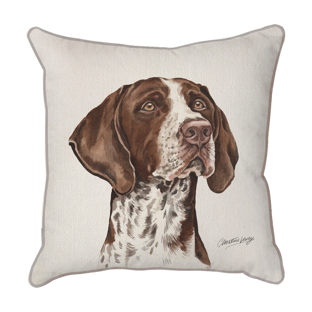 Christine Varley | German ShH Pointer | Dog Scatter Cushion Cushions Christine Varley   